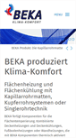 Mobile Screenshot of beka-klima.de